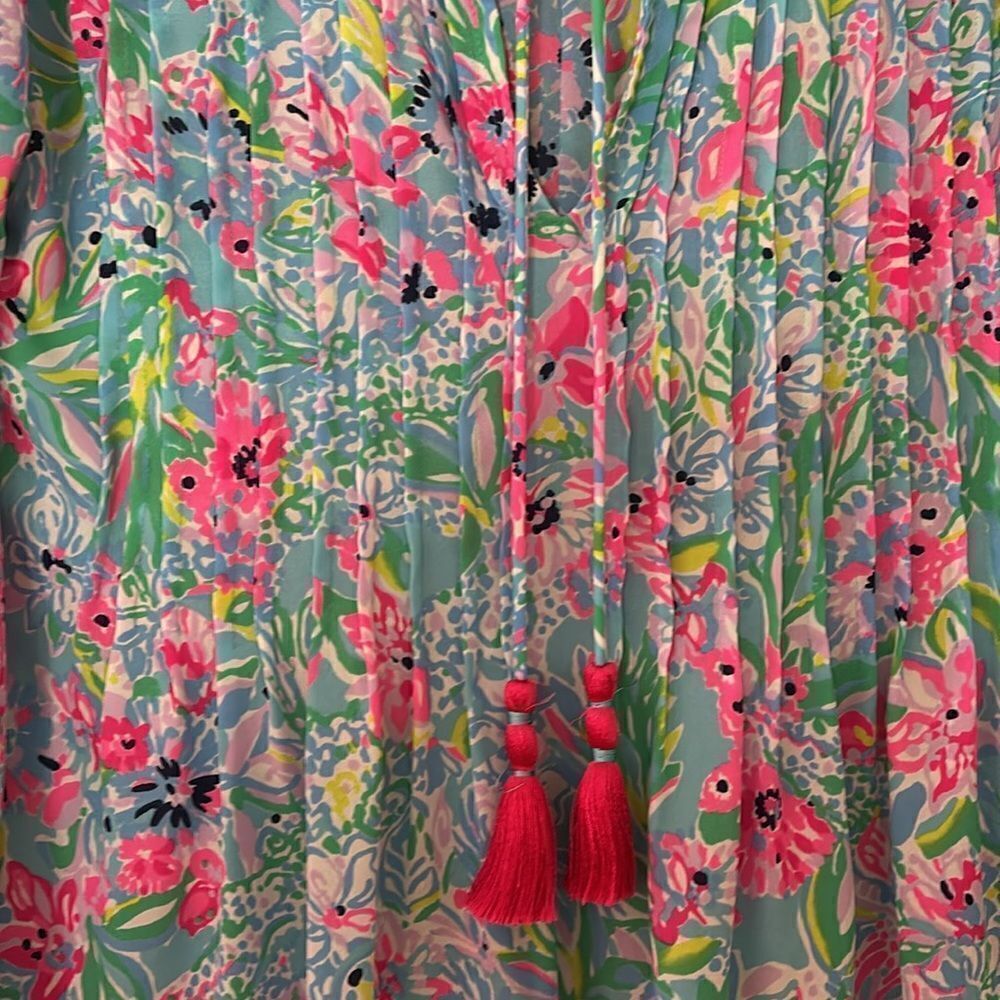 Lilly Pulitzer Marilina Pintucked Tunic Top - Picture 3 of 6